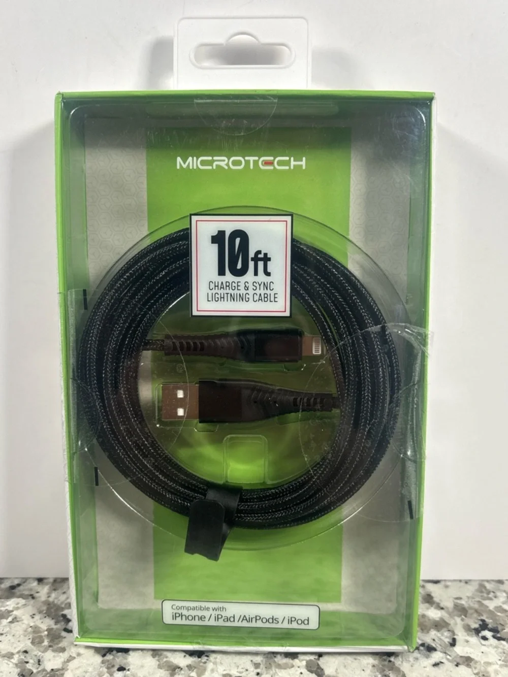 10ft Black Lightning Charge & Sync Cable